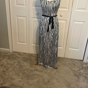 Long zebra print dress